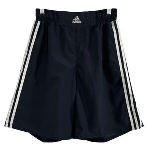 Adidas Men's Medium Navy Climalite Athletic Training Shorts 3 Stripe Gym NWOT